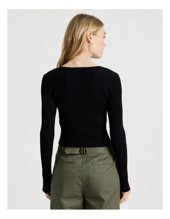 Button Through Rib Knit image 5