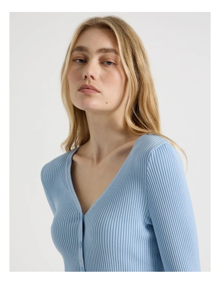 Button Through Rib Knit image 4