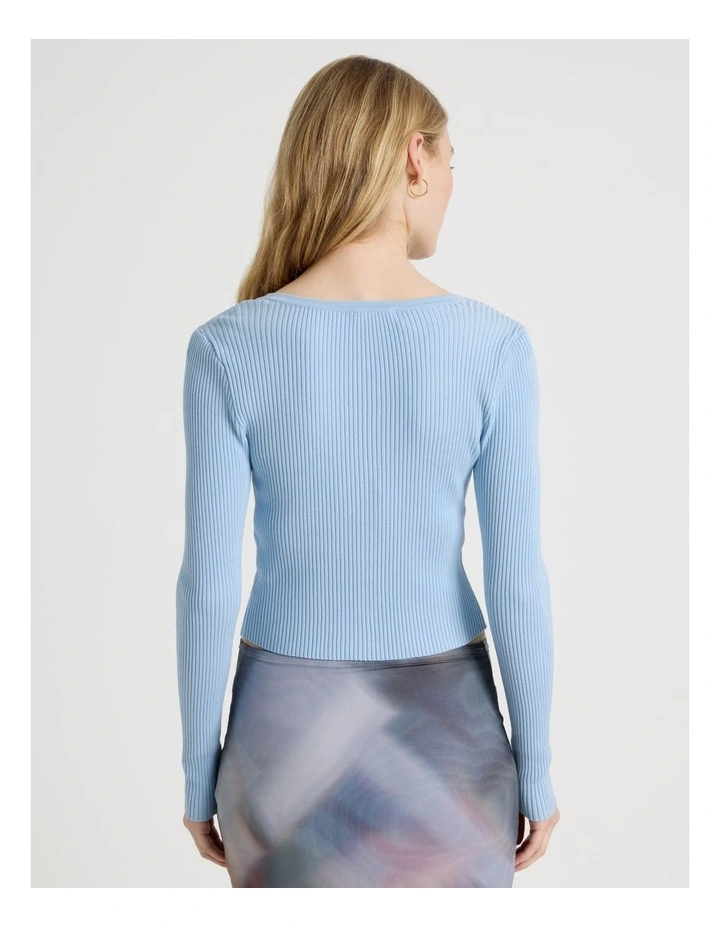 Button Through Rib Knit image 5