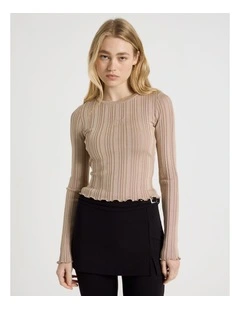 Metallic Long Sleeve Knit