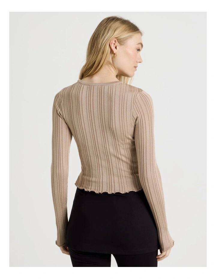 Metallic Long Sleeve Knit image 5