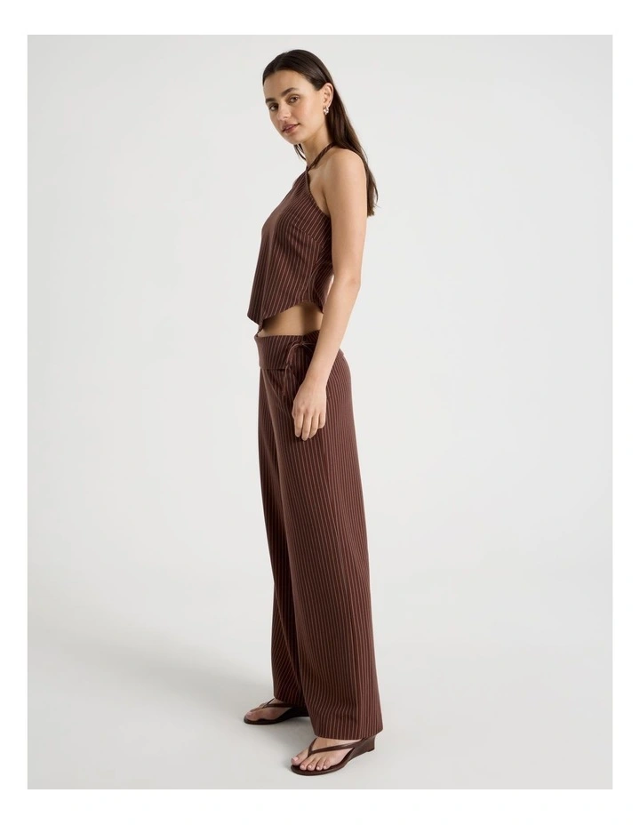 Hanky Halter Top in Sepia and Potpourri Pink Stripe image 4