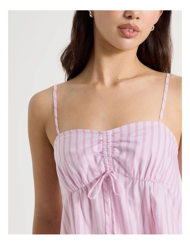 Ruched Front Camisole in Red Stripe image 4