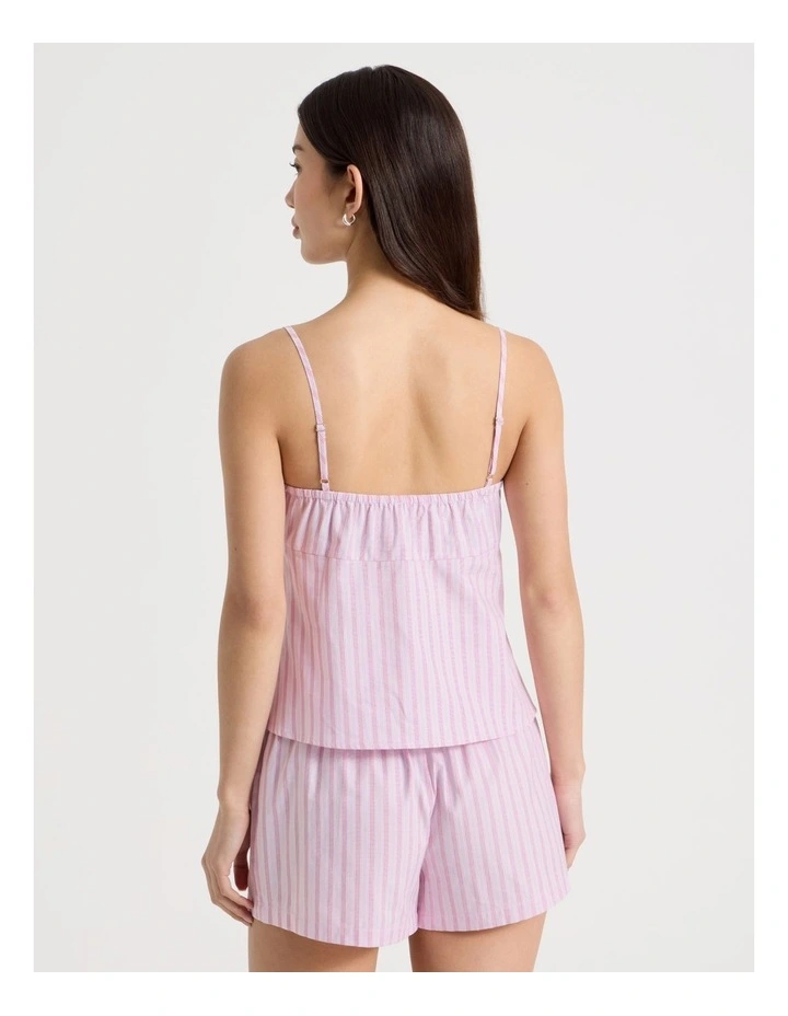 Ruched Front Camisole in Red Stripe image 5