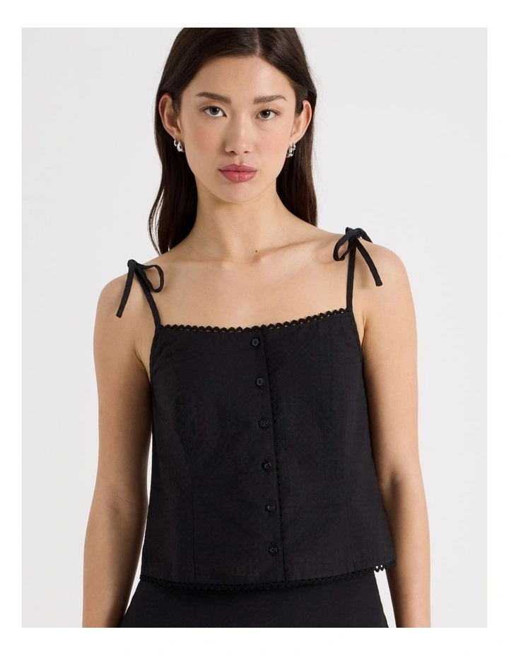 Check Button Front Top in Jet Black image 2