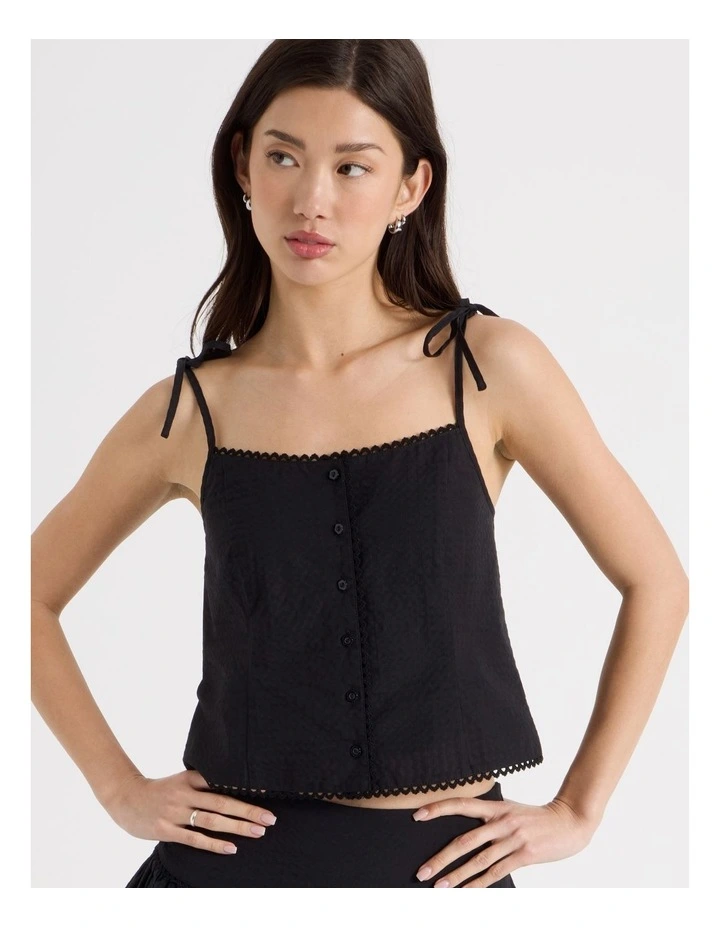 Check Button Front Top in Jet Black image 4