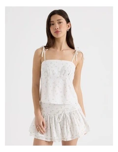 Babydoll Top in Ditsy Print