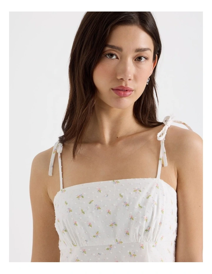 Babydoll Top in Ditsy Print image 2