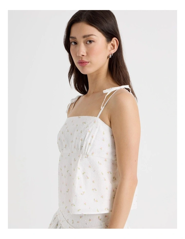 Babydoll Top in Ditsy Print image 3