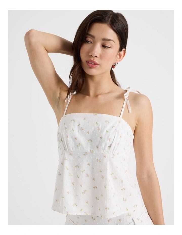 Babydoll Top in Ditsy Print image 7