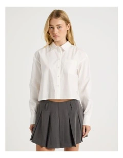 Cropped Shirt in White