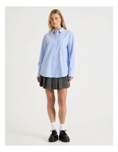 Oversized Shirt in Blue Stripe