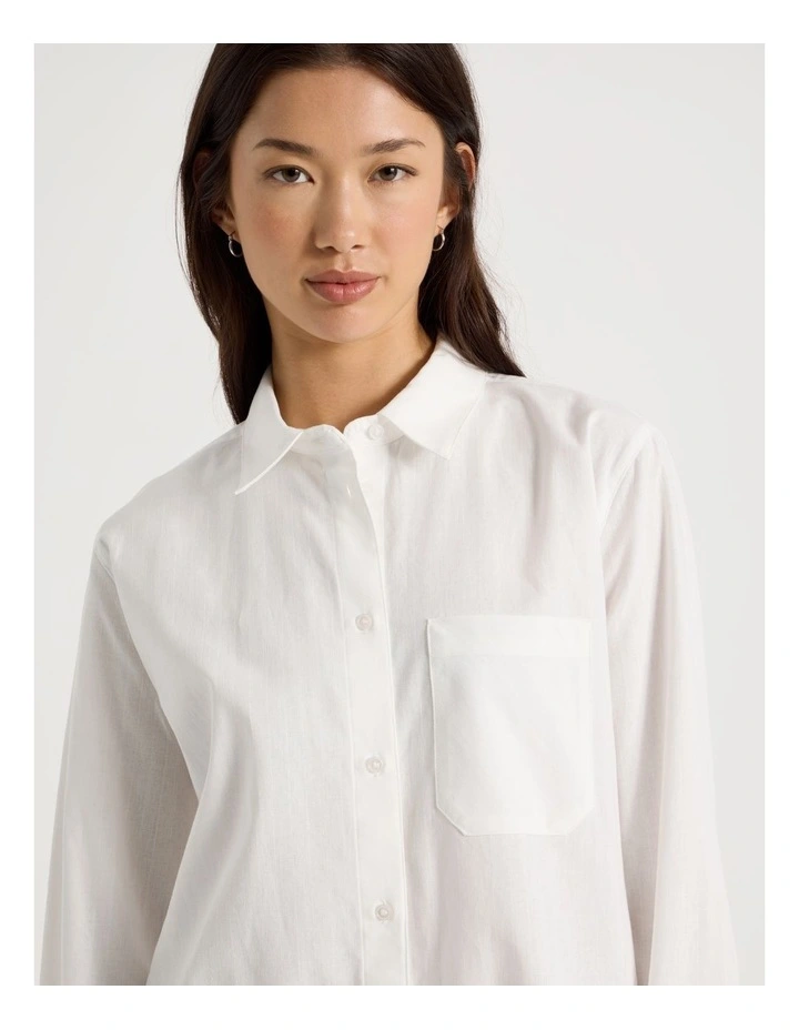 Oversized Shirt in Snow White image 4