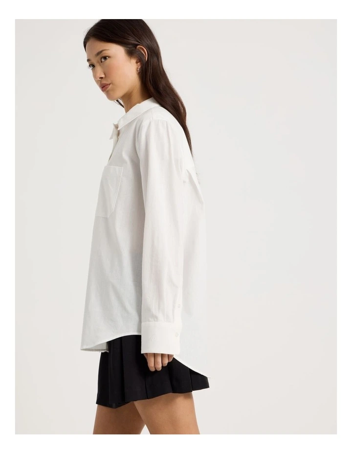 Oversized Shirt in Snow White image 7