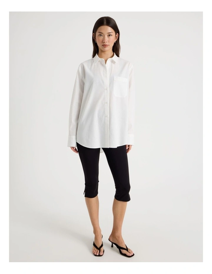Oversized Shirt in Snow White image 2