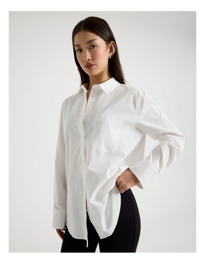 Oversized Shirt in Snow White image 5