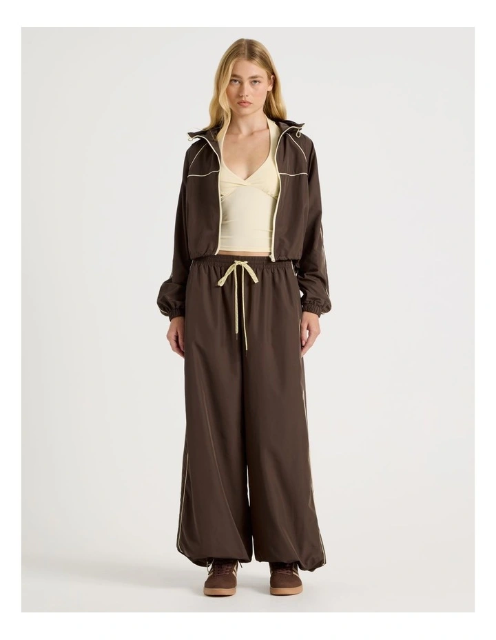 Windbreaker Zip Through in Dark Brown image 2