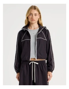 Windbreaker Zip Through in Black