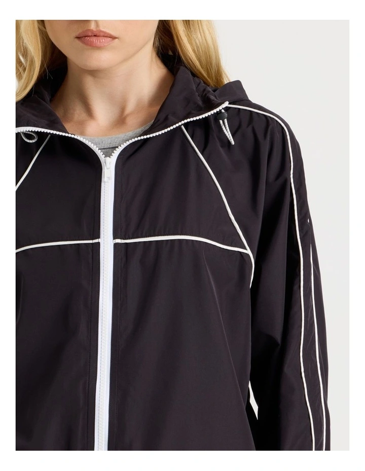 Windbreaker Zip Through in Black image 4