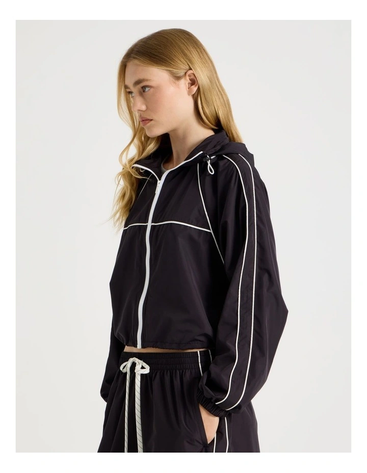 Windbreaker Zip Through in Black image 5