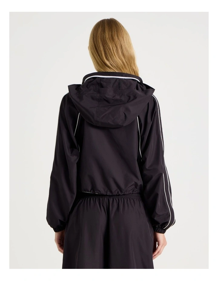 Windbreaker Zip Through in Black image 6