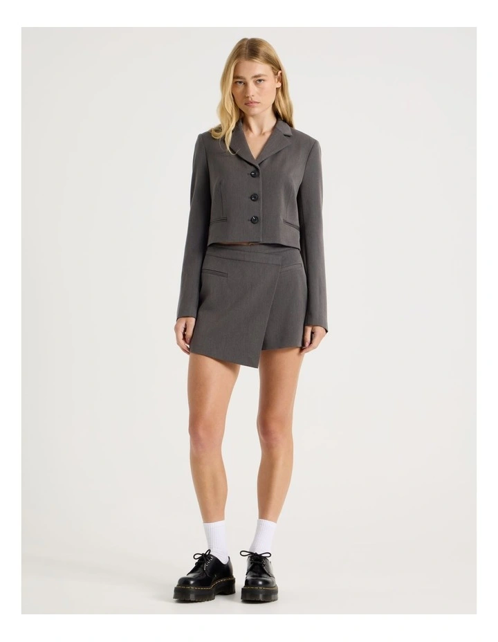 Cropped Blazer in Charcoal image 2