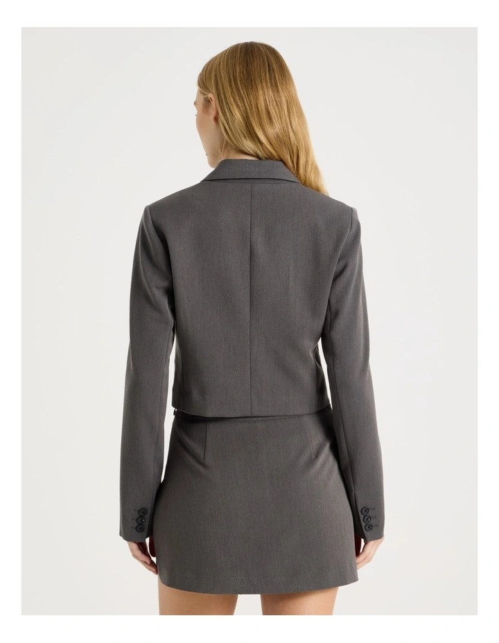 Cropped Blazer in Charcoal image 5