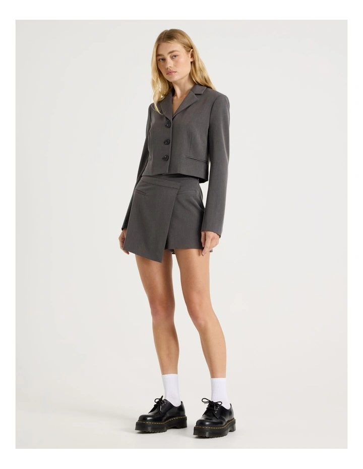 Cropped Blazer in Charcoal image 6