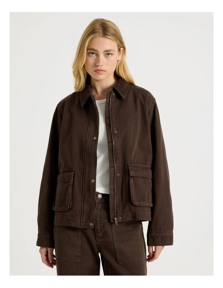 Barn Jacket in Dark Brown image 1