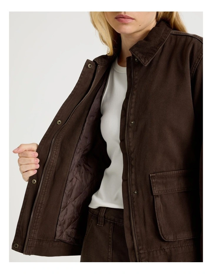 Barn Jacket in Dark Brown image 7