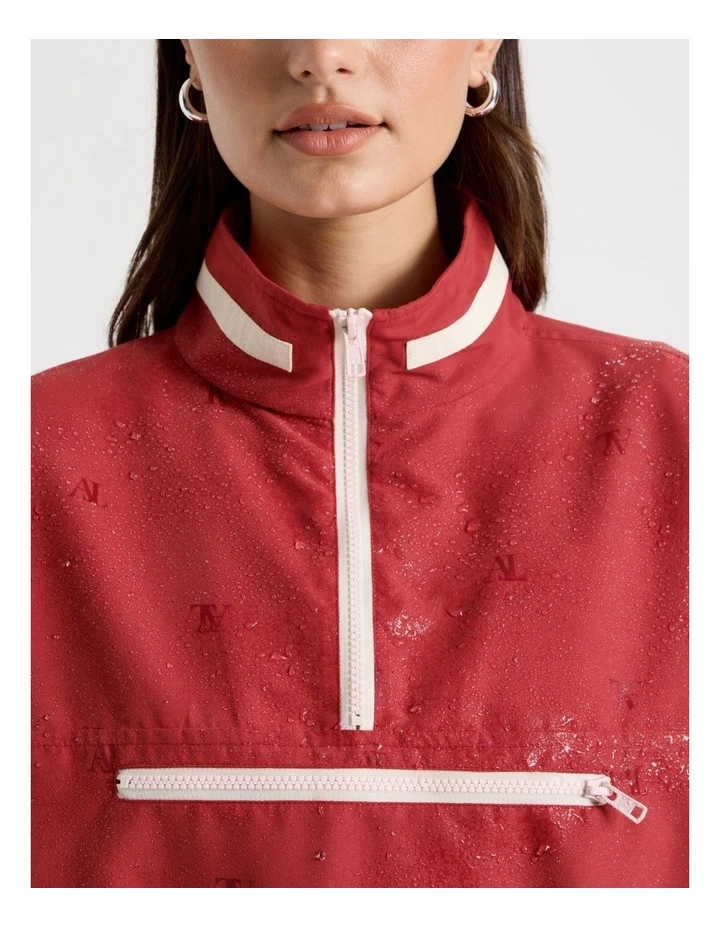 Windbreaker Pull Over in American Beauty and Potpourri Pink image 2