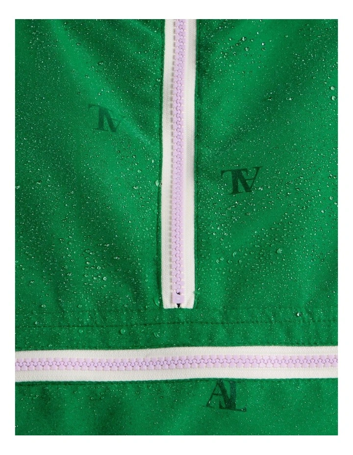 Windbreaker Pull Over in Verdant Green and Orchid Bloom image 7
