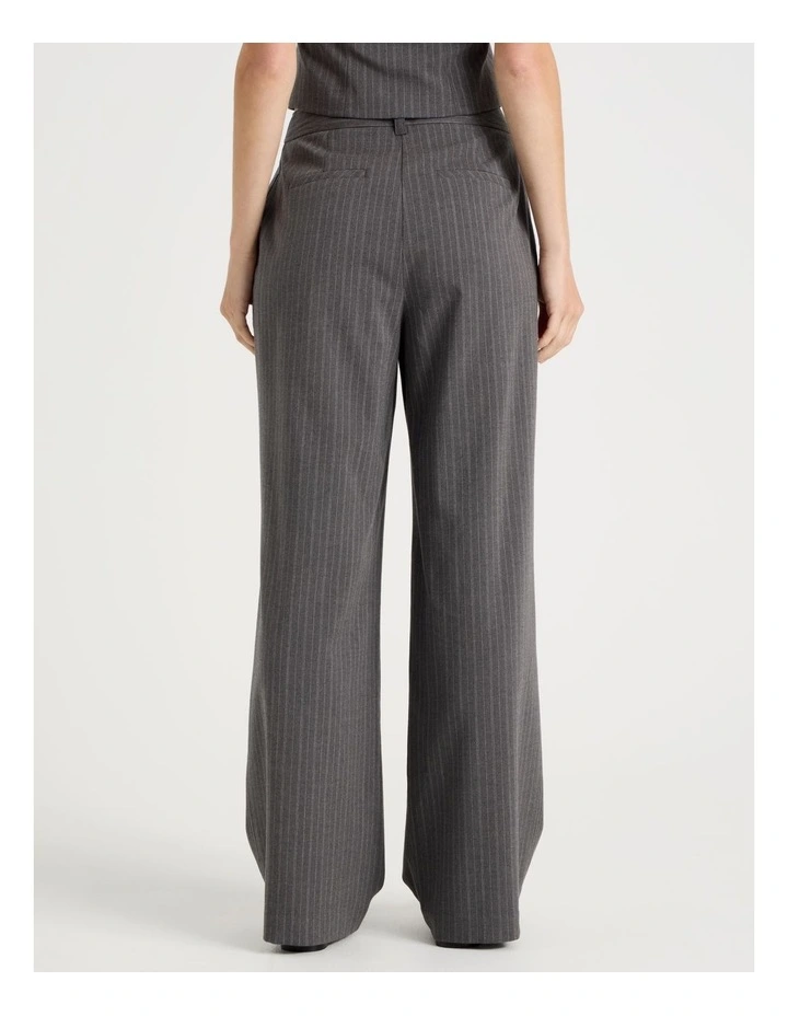 Relaxed Tailored Pinstripe Pants in Charcoal image 5