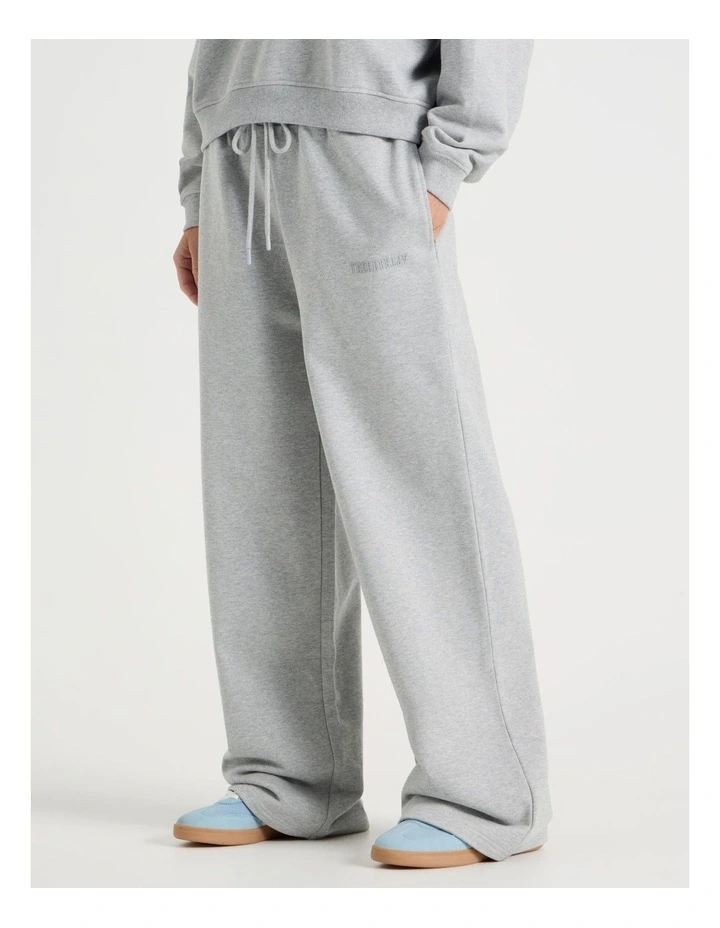 Wide Leg Jogger in Grey Marle image 2