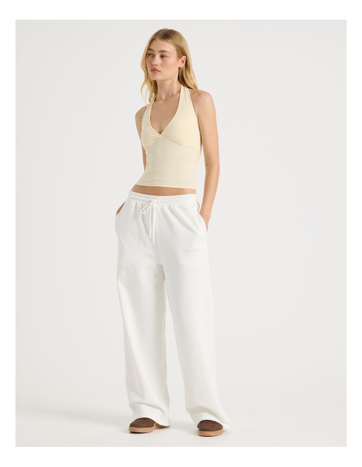 Wide Leg Jogger in White