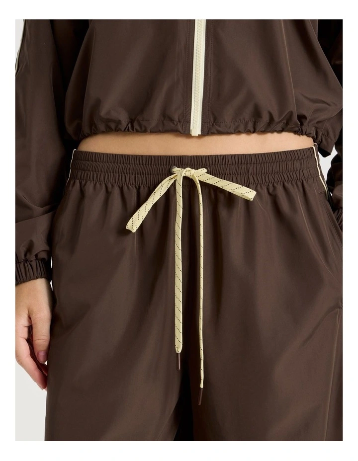 Wide Leg Adjustable Parachute Pants in Dark Brown image 10