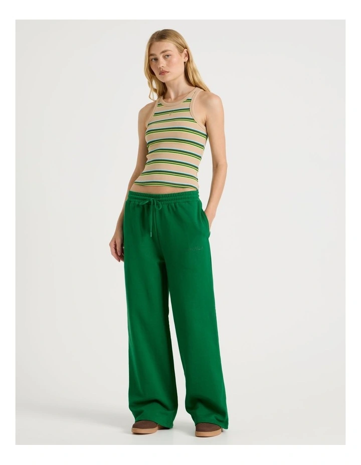 Wide Leg Jogger in Green image 1
