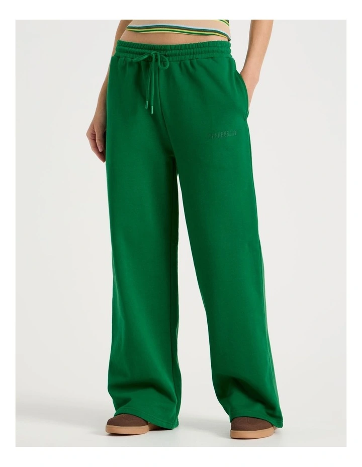 Wide Leg Jogger in Green image 2