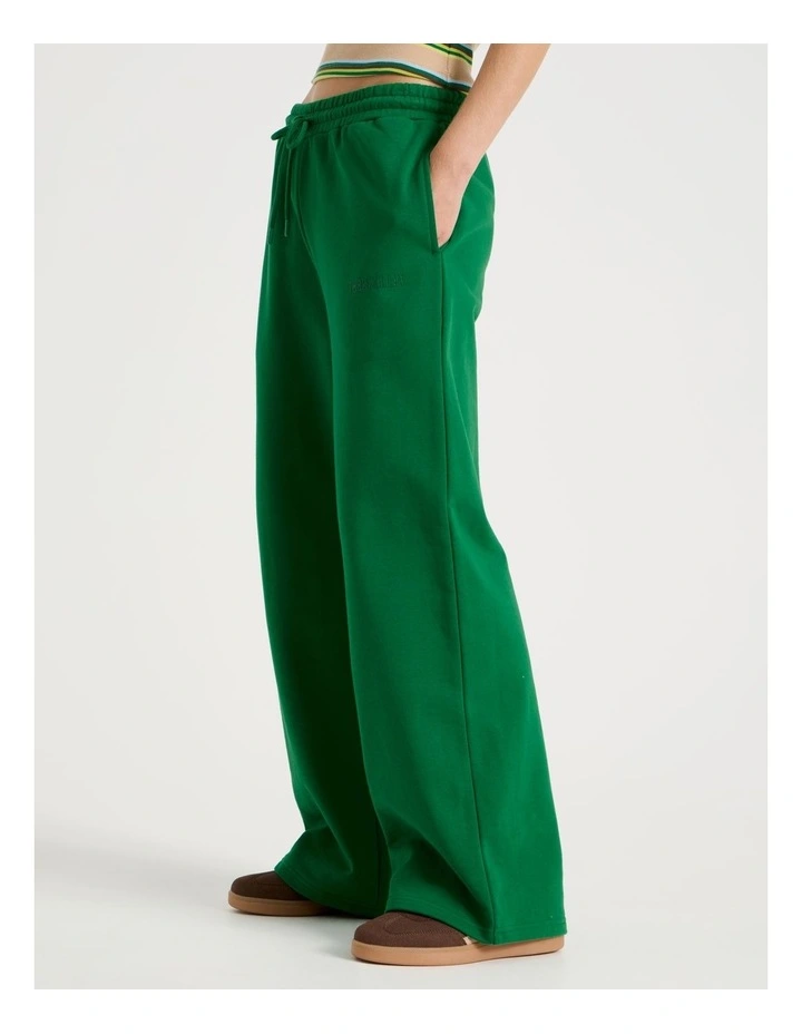 Wide Leg Jogger in Green image 3