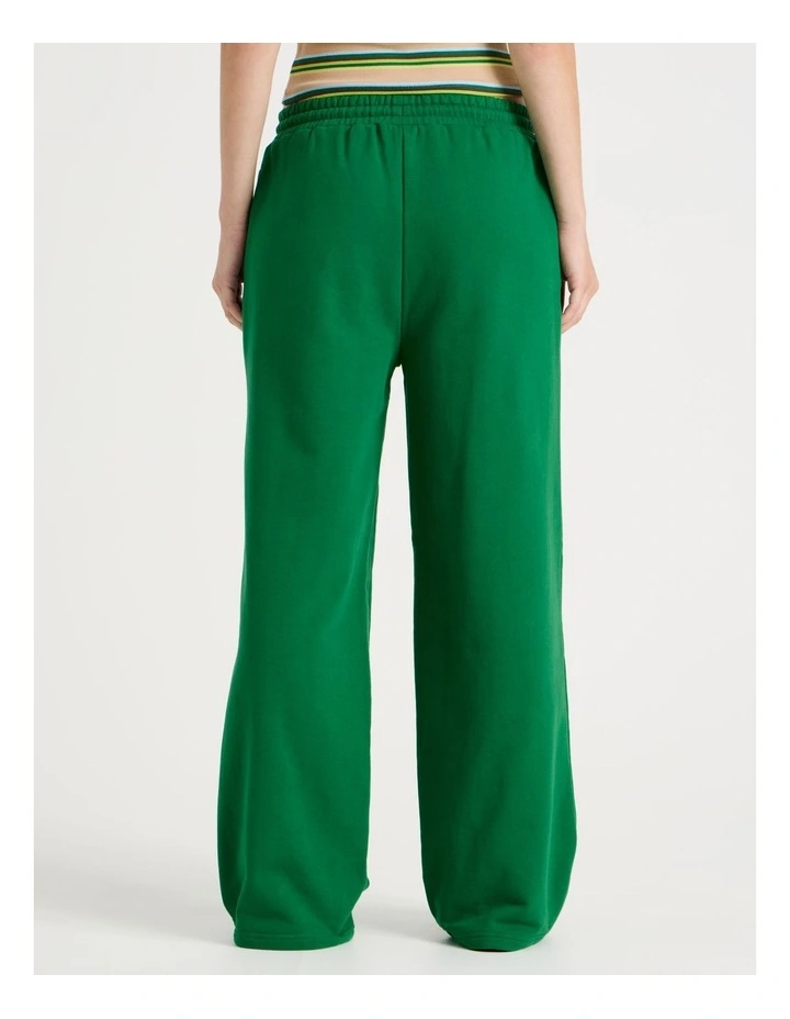 Wide Leg Jogger in Green image 5