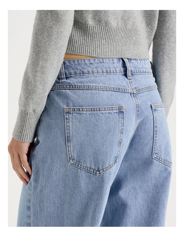Low Rise Baggy Jeans in Light Blue image 6