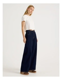 Low Rise Baggy Jeans in Indigo