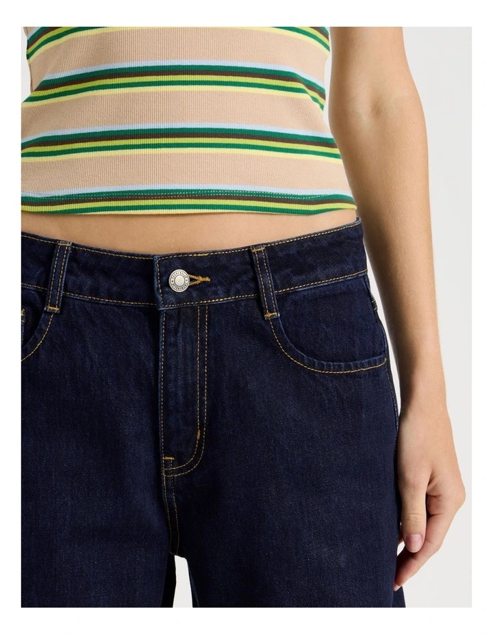 Low Rise Baggy Jeans in Indigo image 4