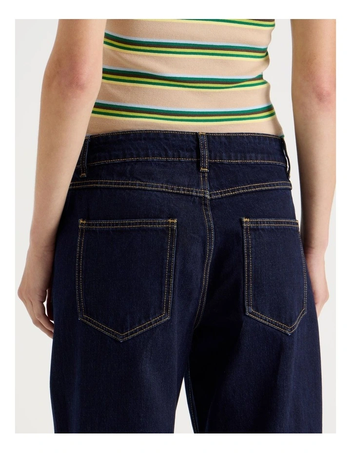 Low Rise Baggy Jeans in Indigo image 5