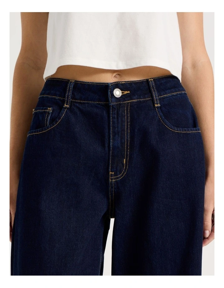 Low Rise Baggy Jeans in Indigo image 5