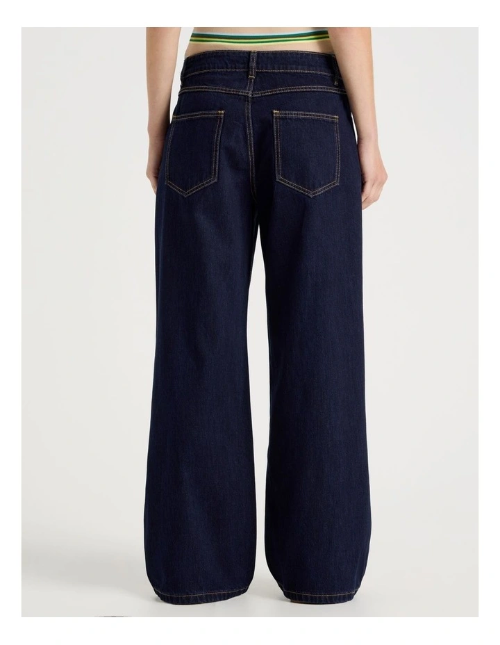 Low Rise Baggy Jeans in Indigo image 6