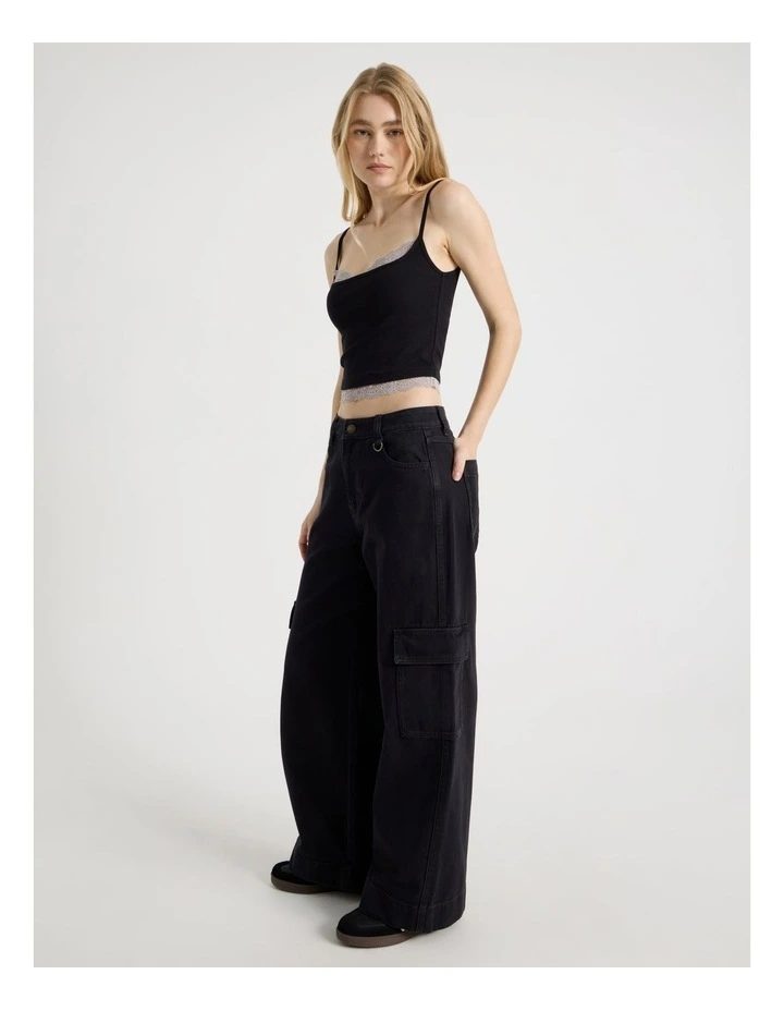 Cargo Pants in Black image 3