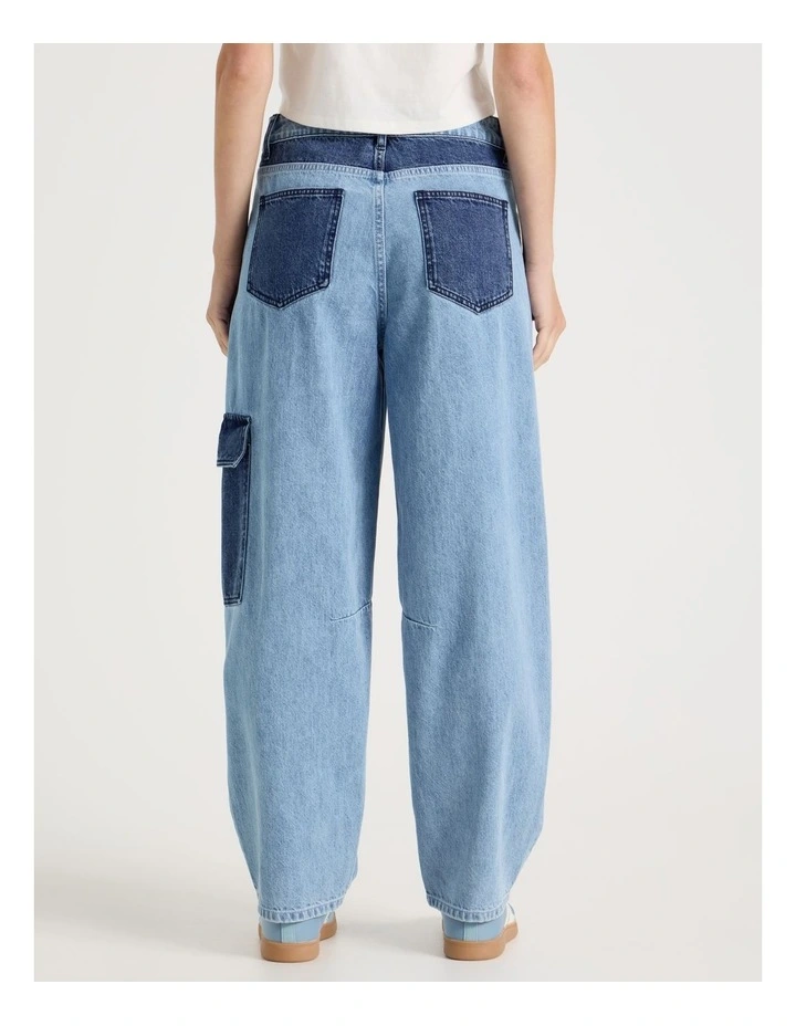 Patchwork Jeans in Assorted Blues image 6