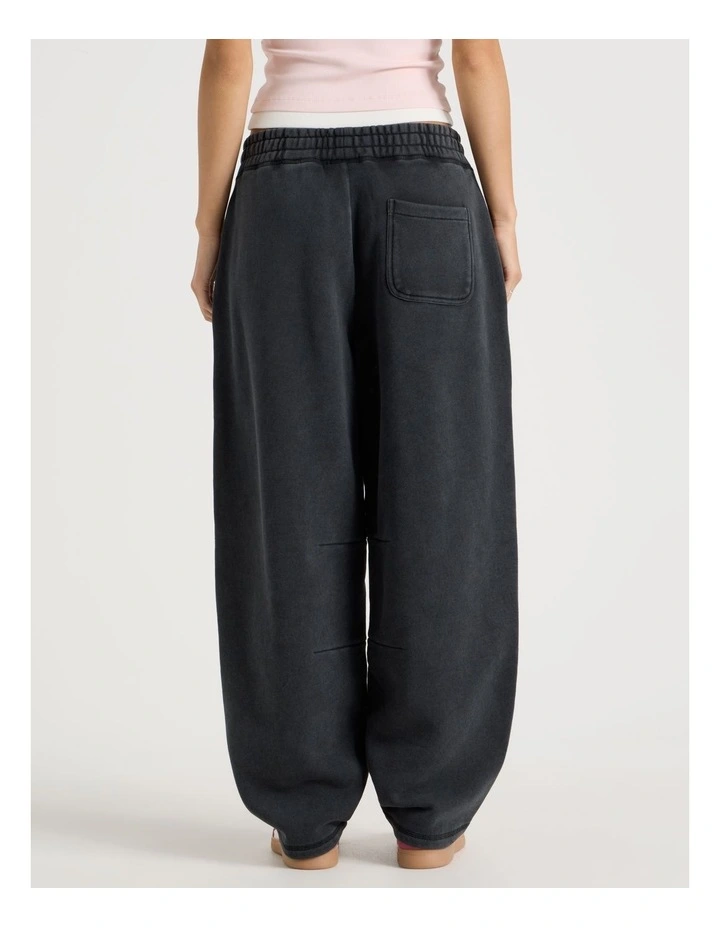 Acid Wash Sweat Pants in Black image 5