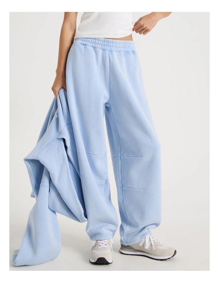 Acid Wash Sweat Pants in Blue image 2